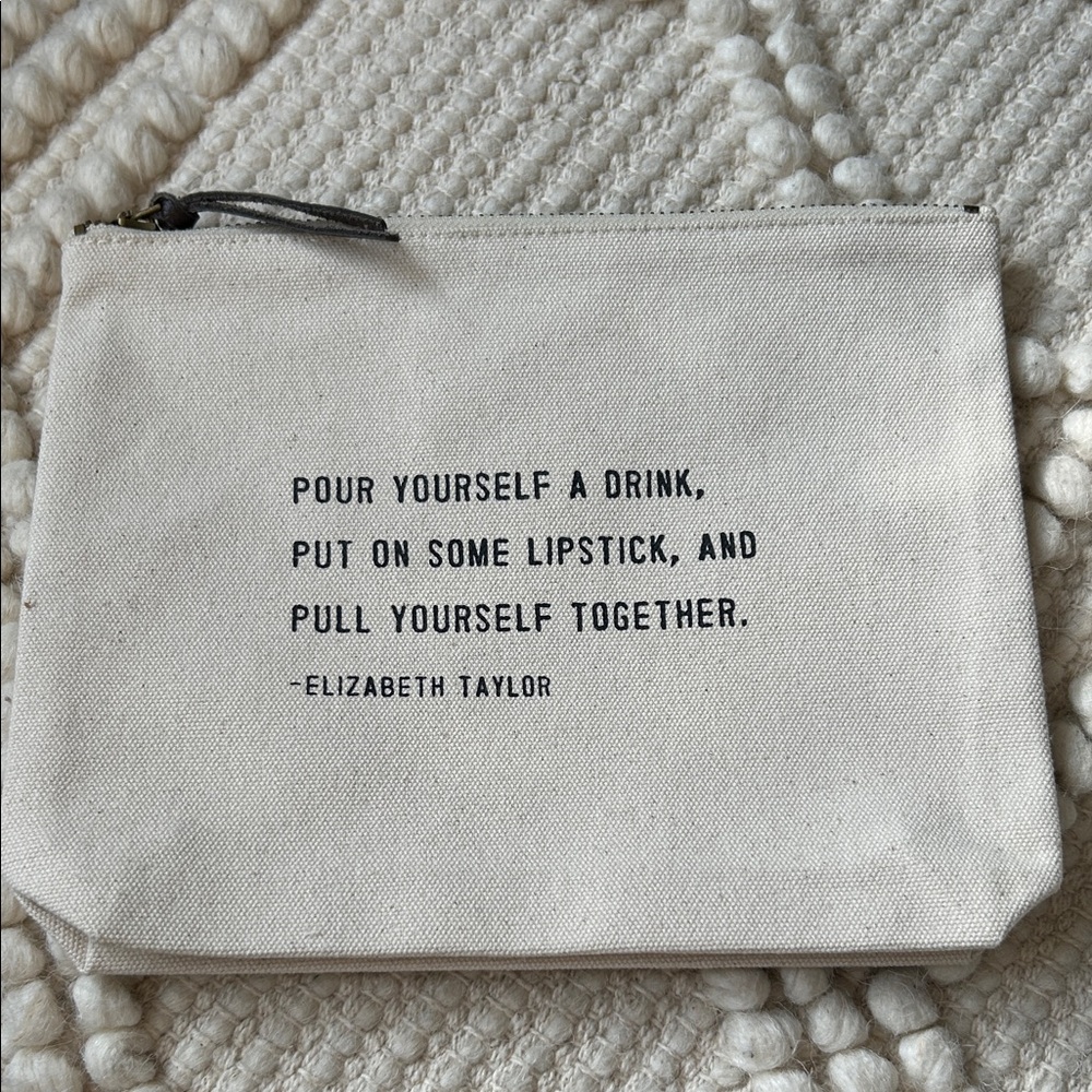 Cute & Fun Canvas Pouch/Makeup Bag SugarBoo & CO NWOT